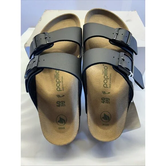 Papillio Birkenstock Arizona Pap Flex Platform Sandal Black SZ 9 Narrow Women - Picture 2 of 10